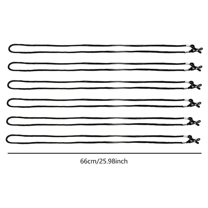 Packung mit 6 verstellbaren Nylon-Brillenbändern mit Silikongriff für Sportsonnenbrillen Lesebrillen Männer Frauen Zubehör