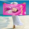 Personalized customized proof beach towel with Masha and the Bear pattern - soft, absorbent,quick-drying,perfect swimming,camping&bathing