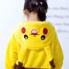 Pikachu Pokemon Warm Flannel Onesie Cosplay Hoodie For Kids/Adults Soft Homewear Autumn Winter Parent-Child Sleepwear For Girls