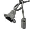 C14 to C13 Extension Power Cord IEC 320 C13 Female to C14 Male with Screw Holes Power Adapter Cable For Office Home