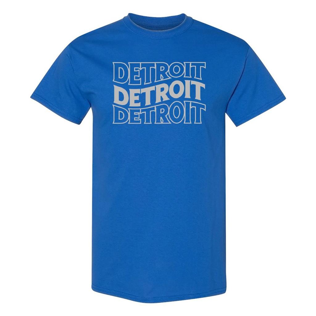 Detroit Wave - Sport Football Short Sleeve T Shirt - Royal