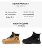 Men's High-Top Leather Boots - Autumn Breathable, Korean Style, Thick Sole, Versatile Hiking Shoes