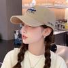 Women Embroidery Letters Baseball Cap Solid Color Cotton Snapback Visors Peaked Hat Korean Girls Outdoor Hip Hop Dad Trucker Cap