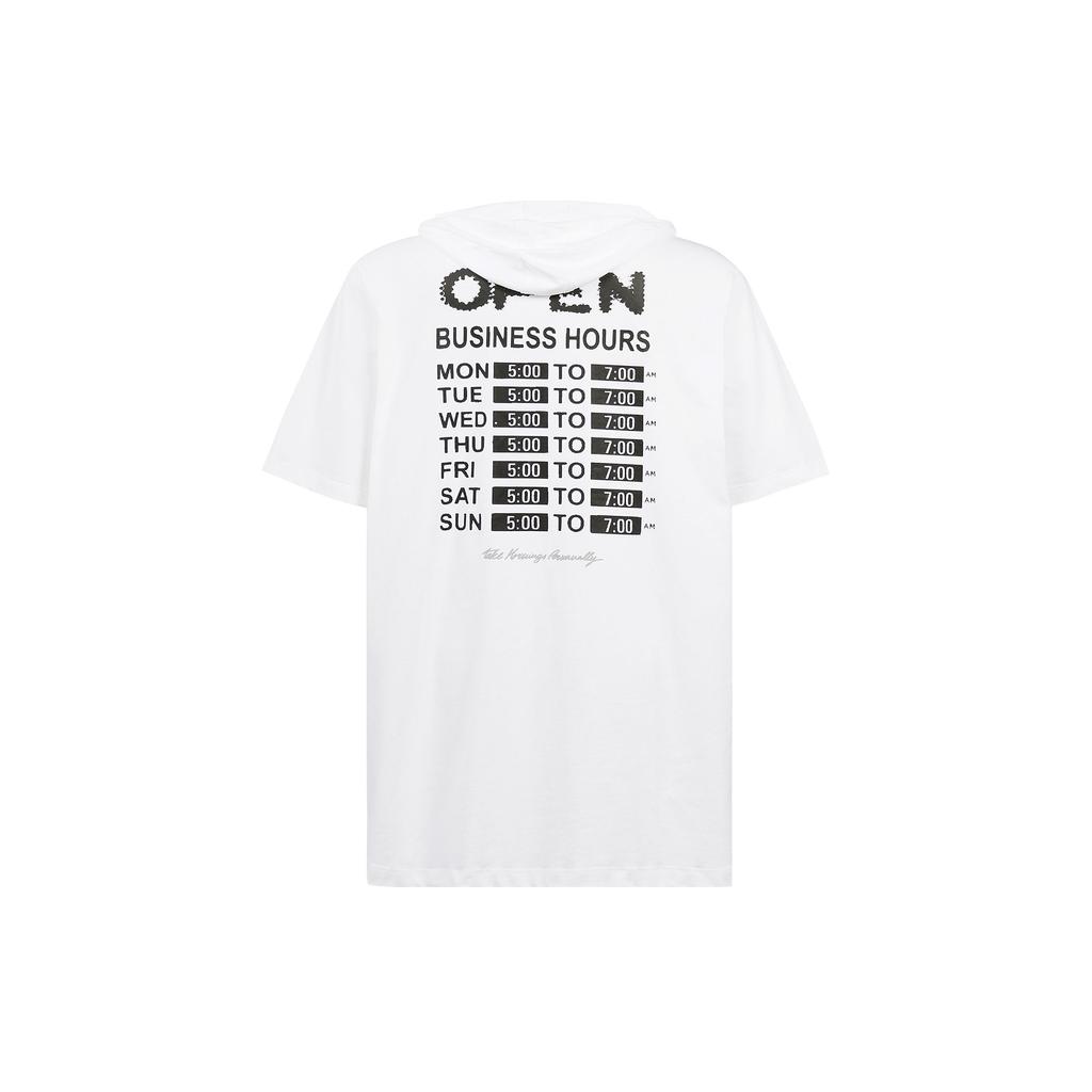Nike Alphabet Print Hooded Short Sleeve T-Shirt Men Tops White DQ7383-100