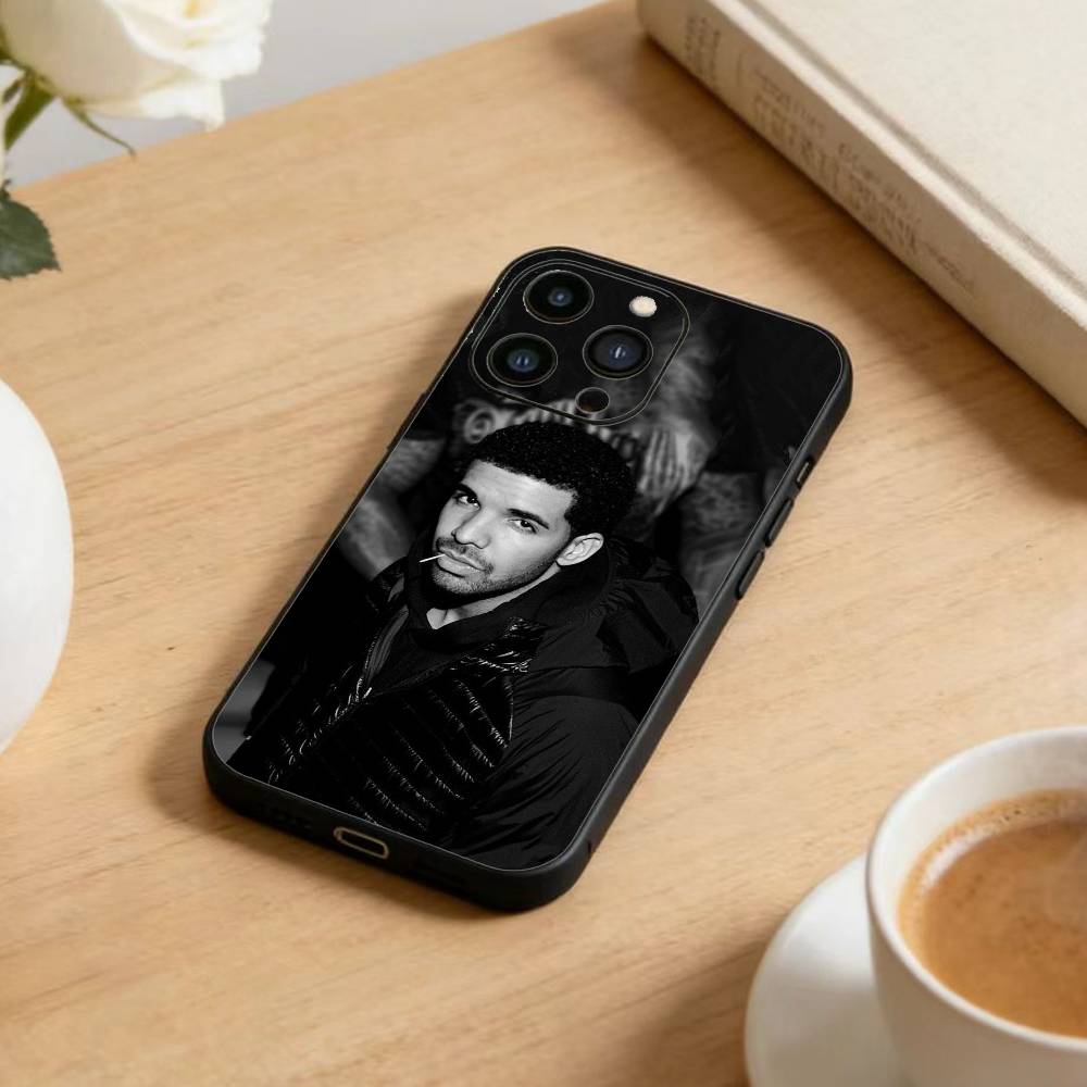 Singer Rapper D-Drake Phone Case For iPhone 16,15,14,13,12,17,Pro Max,Plus Silicone Black Case