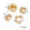 Punk Gold Silver Color Resin Clip Earring for Women Geometric Round Bead No Piercing Fake Cartilage Ear Cuff Jewelry Accessories