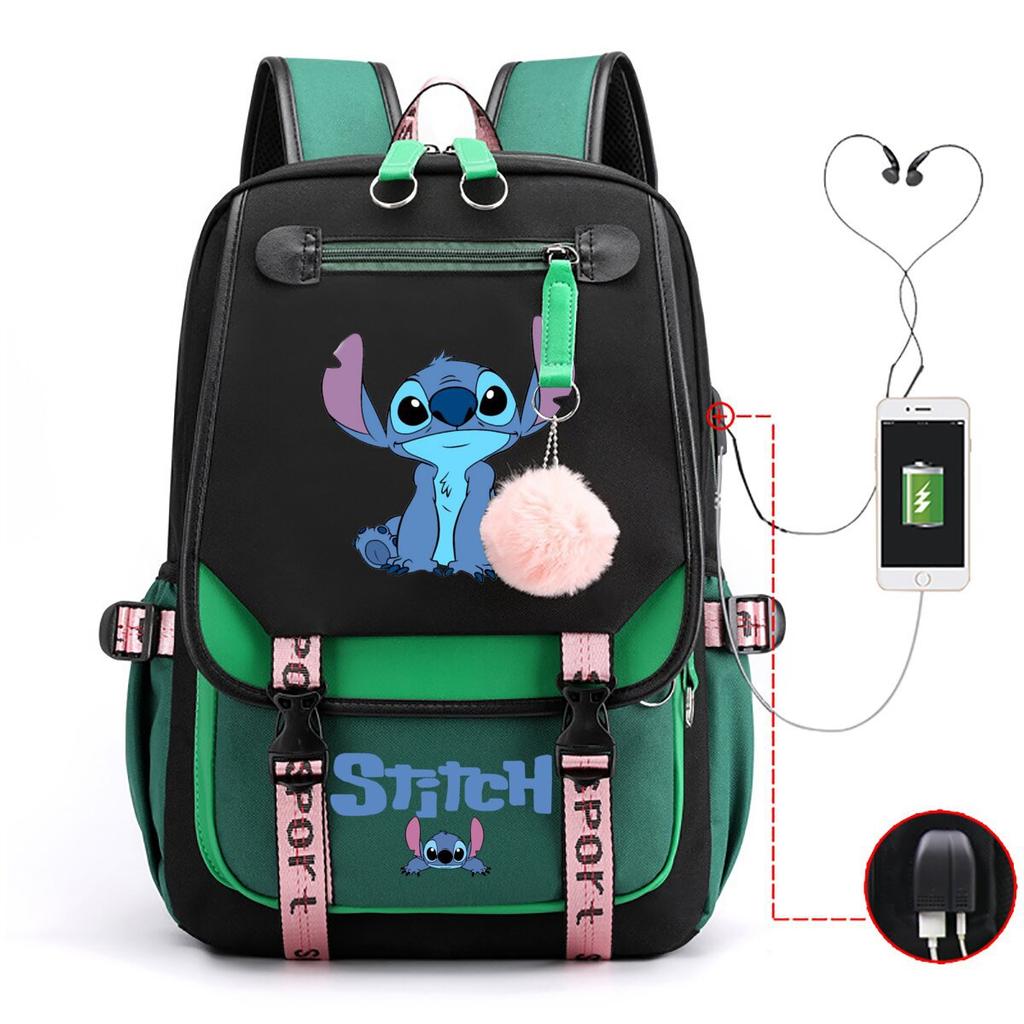 Campus-Style Cartoon Print Personalized Versatile Backpack, Student Casual Large-Capacity Backpack