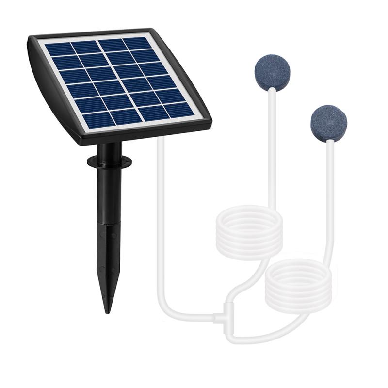 Power Storage Solar  Oxygen  Pump Built-in 3.7v 2200mAh Lithium Battery Courtyard Fishbowl Outdoor