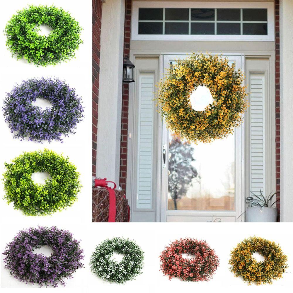 

Handmade Simulation Eucalyptus Round Eucalyptus Wreath Floral Art Garden