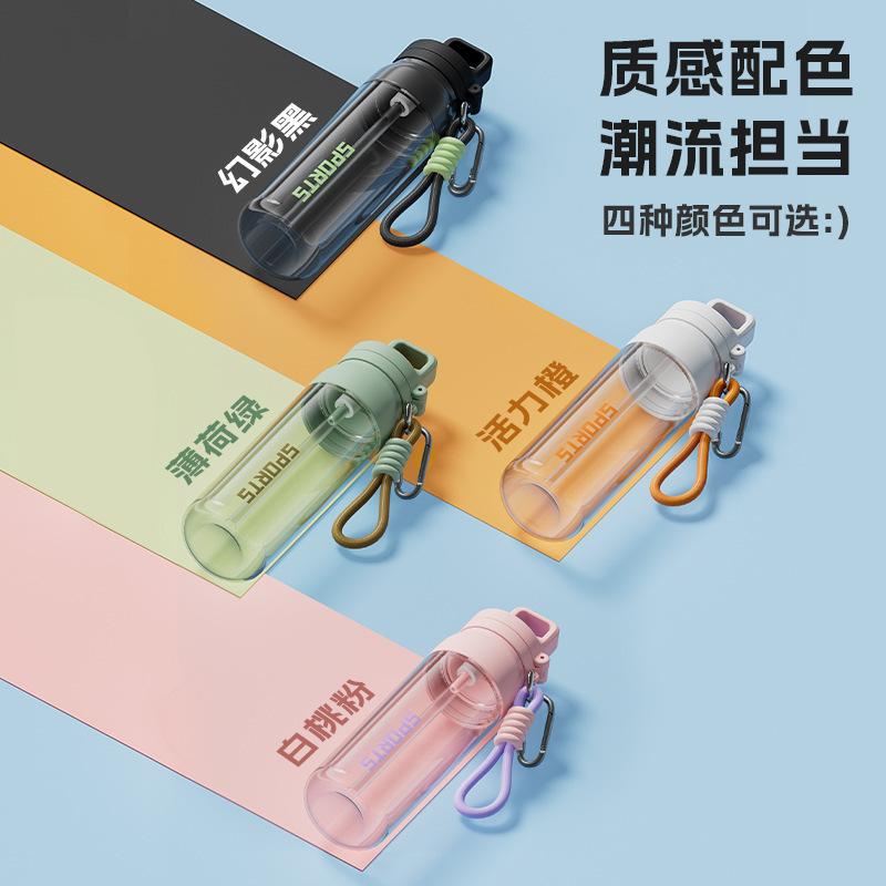 Water bottle one-click open lid water cup tritan one lid three drinks outdoor large-capacity sports water cup fitness men's and women's cycling kettle