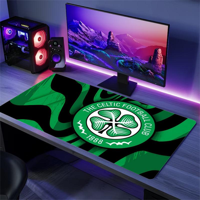 Celtic FC Print Cushion Non-slip Laptop Tablet Big Mousepad XXL Mat Mini PC Playmat With Lock edge