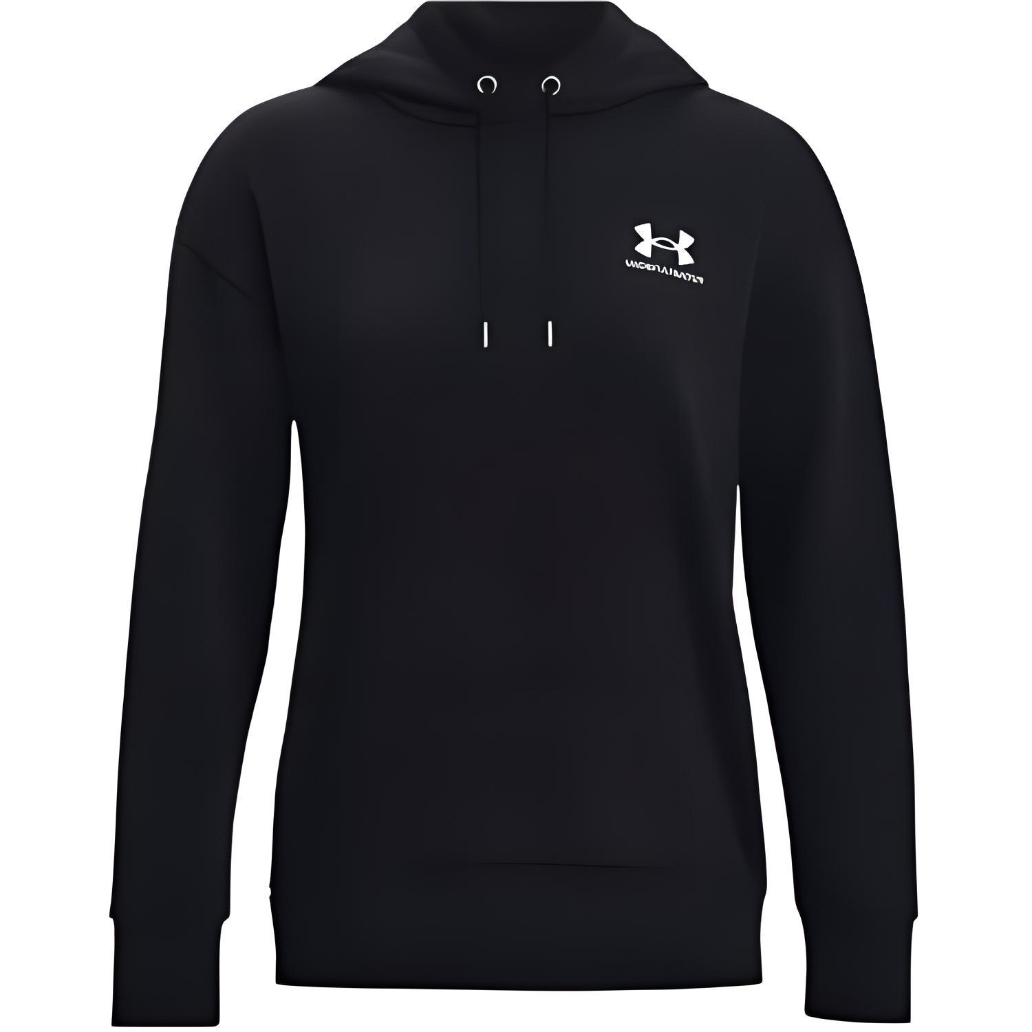(WMNS) Under Armour Essential Fleece Hoodie Black Women s 1373033-001 XXL