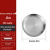 Anyi Korean Stainless Steel Round BBQ & Picnic Plates