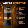 Beardo Sport Sunscreen Stick SPF 50 PA+++ Broad Spectrum UV Protection Easy Reapply No White Cast Hydrating 20 g