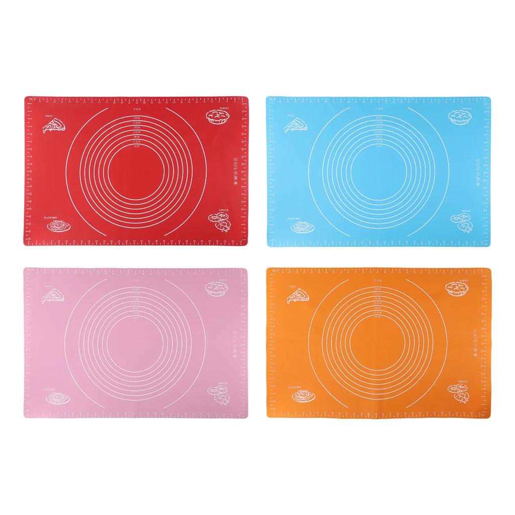 60cm Silicone Pad Baking Mat Sheet Kneading Dough Mat For Kitchen Rolling Dough Pizza Large Dough Non-Stick Maker Holder