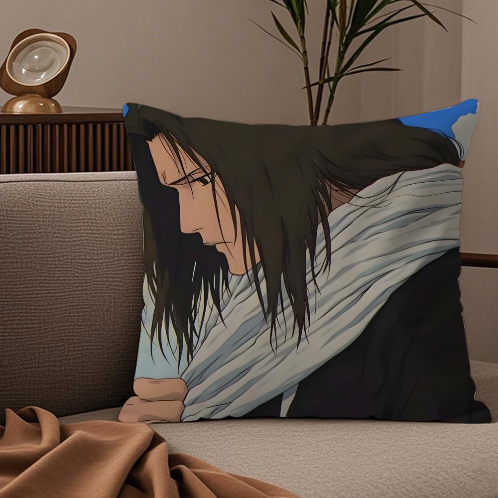 Anime B-Bleach Pillow Case Silky Elegant Comfort Sofa Bed Invisible Zipper