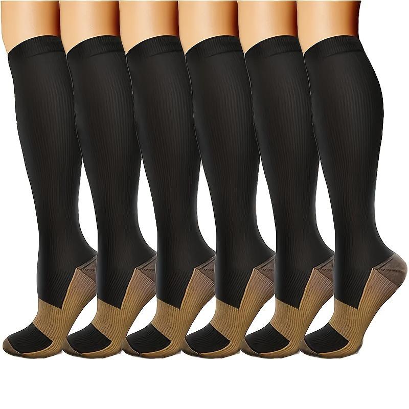 Unisex 6 Paar Kompressionssocken-Set zum Laufen & Radfahren