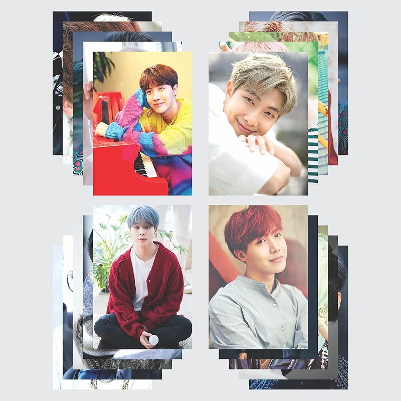 Clickedin ( Set Of 112 Exclusive Bts Photocards, 16 Pics Of All 7 Members, (Size - 4.25 3 Inch) Merch For Girls Army, P