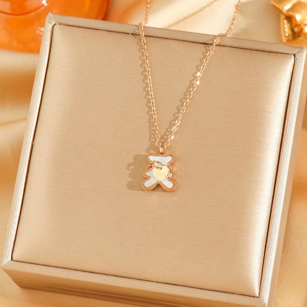 Titanium Steel Necklace For Women Elegant Simple Fashion Zircon Collarbone Chain Light Luxury Niche Jewelry