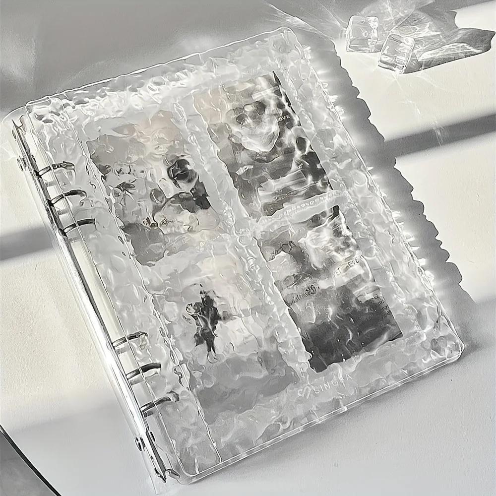 

DIY Water Ripple Transparent A5 Card Book Crystal Acrylic Small Card Chasing Star Storage Book Loose Leaf Book, Card book + 20pc