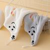 1/2PC Polar Bear Hand Wiping Towel Super Absorbent Soft Hanging Kitchen Towel Family Essential Coral Thicken Cartoon Hand Towel