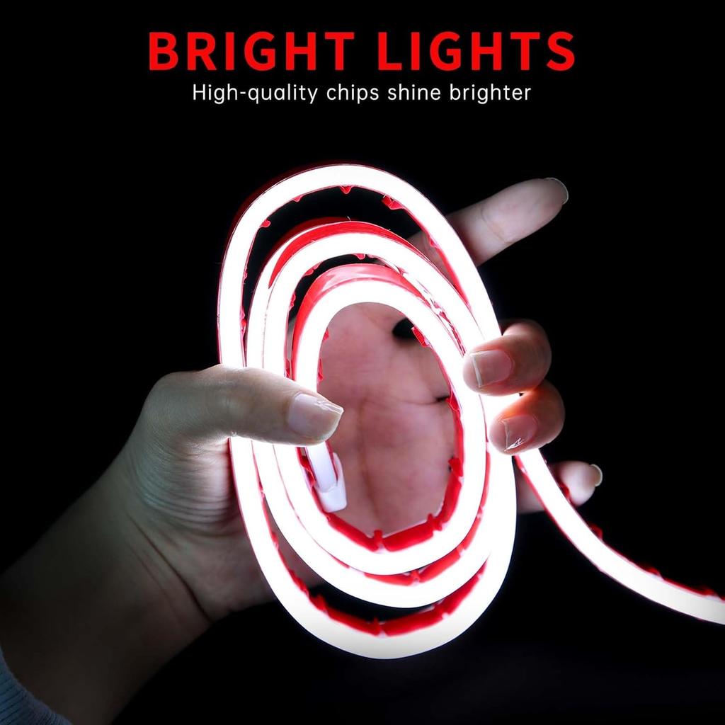 94.5 Inch Car Hood Light Strip, White Exterior Dynamic Car LED Hood Light, Flexible & Waterproof, Universal Exterior Daytime Running Light Strip With