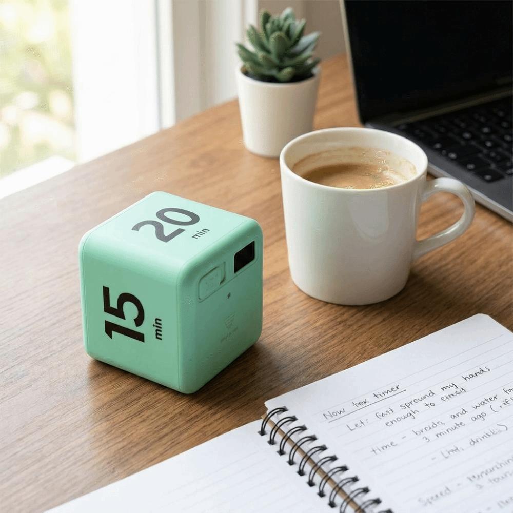 15/20/30/60 min Cube Timer Time Management Reminder Timer Durable Kitchen Timer Exam Preparation