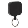 Retractable Keychain Black Plastic Wire Rope High Resilience Portable Keychain for Anti Lost