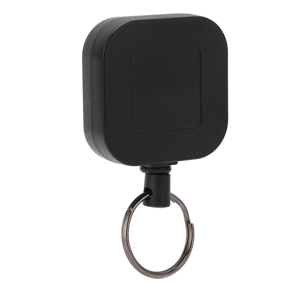 Retractable Keychain Black Plastic Wire Rope High Resilience Portable Keychain for Anti Lost