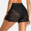 CHARMLEAKS Womens Swim Shorts High Waist Hollow Out Swimsuits Build-in Brief Swimwear Briefs Swimming Bottom Tankini Bottoms
