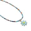 Daisy  Bead Short Sunflower Necklace Summer Rice Bead Necklace Jewelry