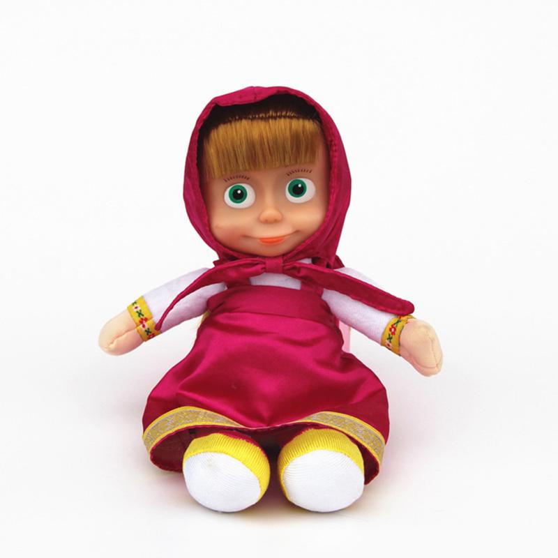 27cm Russische Marsha Plüsch Puppe Squeeze Reden Singen Smart Cartoon Spielzeug Kid Geburtstag Geschenk