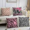Y2K Fashion Leopard Print Pillow Case Sofa Short Plush Double-Sided Hd Printing Room Home Office Gift Cushion Cover