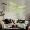 Glow Stickers Halloween Glow-in-the-Dark Bat Wall Stickers Luminous Cartoon Flying Bats Decals for Ceiling Door Window Decor Self-Adhesive Reusable