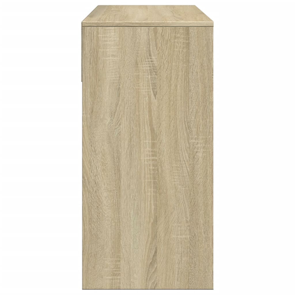 Makeup Table with Mirror Sonoma Oak 80 x 39 x 80 cm