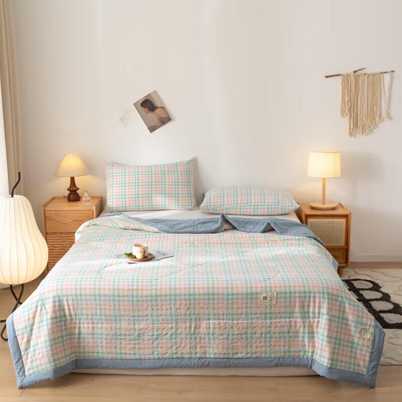 

Ice Cream Plaid Washed Cotton Summer Duvet