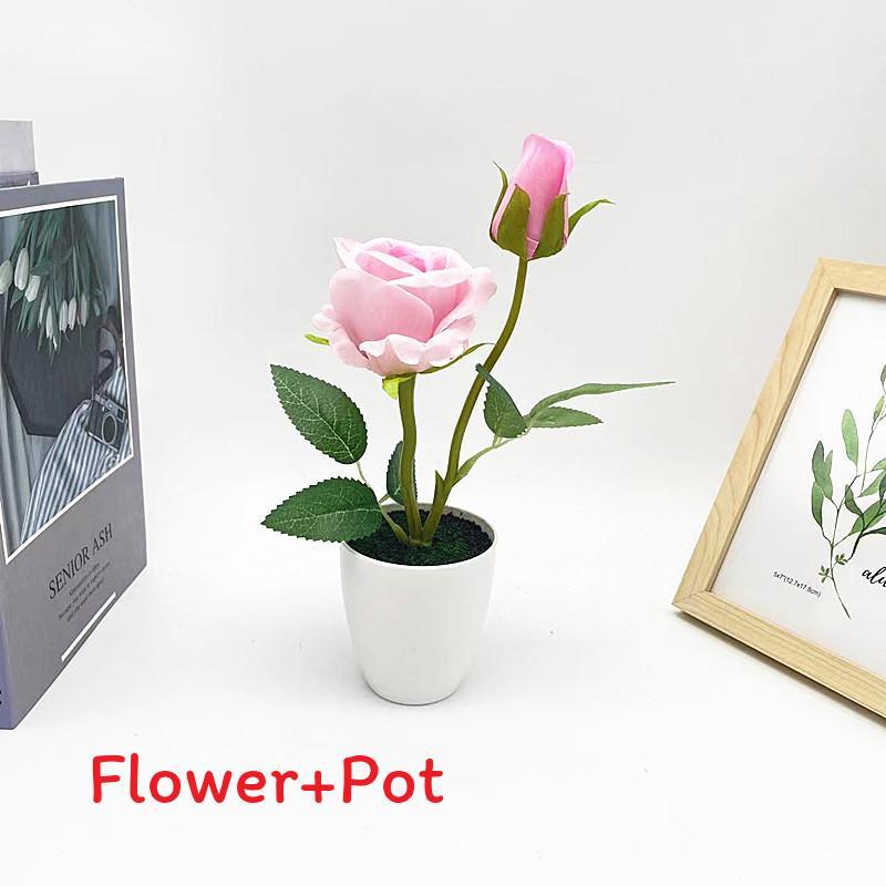 Black Artificial Rose Sand Bonsai Wedding Home Decor Photography Prop Party