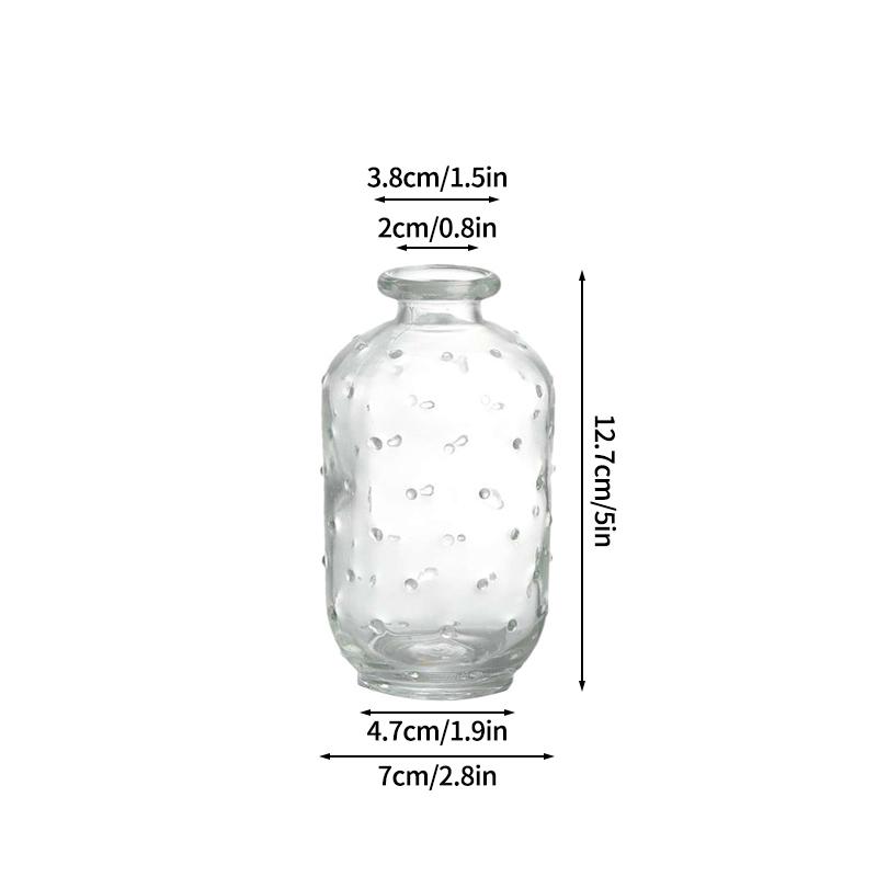 Mini Glass Flower Vases Clear Vases Hydroponic Flower Bottles Desk Accessories Wedding Vases Ornament Home Decor