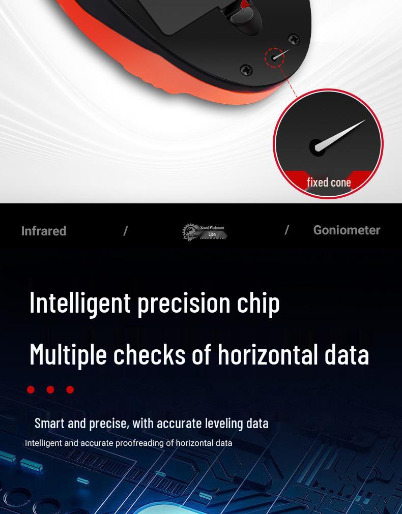 High-Precision 90° Infrared Laser Spirit Level with Fine Line Marker