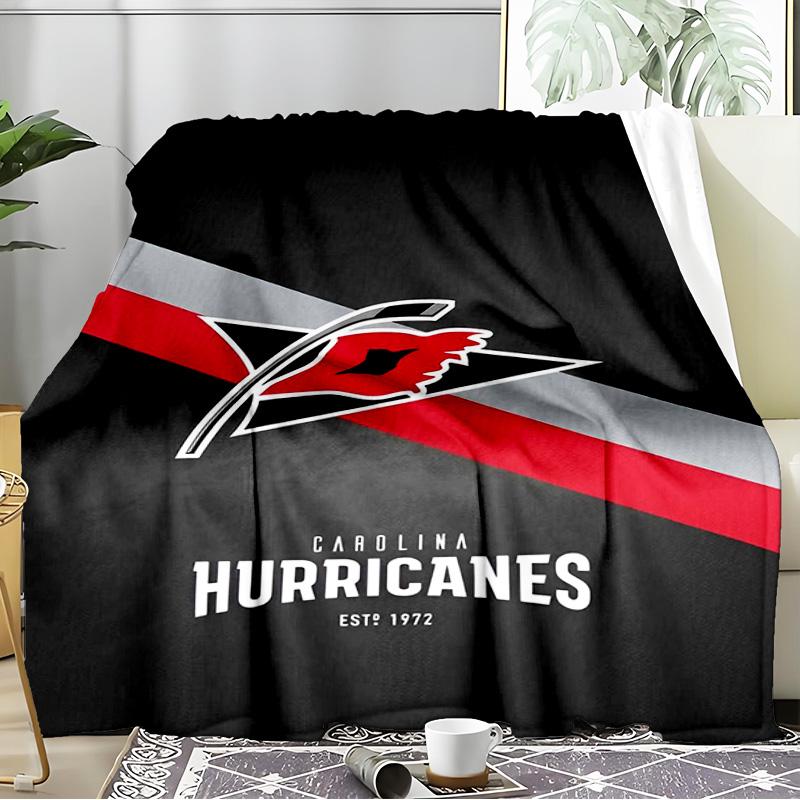 Hurricanes Team Spirit Blanket Flannel Throw for Sofa, Indoor, Camping, Living Room, Office, Chair, And Bed Soft Birthday Gift