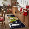 1 szt. Maty kuchenne przeciw zmęczeniu, Wodoodporna, antypoślizgowa, gruba, amortyzowana mata kuchenna z nadrukiem świątecznego kota, Wytrzymała, komfortowa mata do stania do kuchni