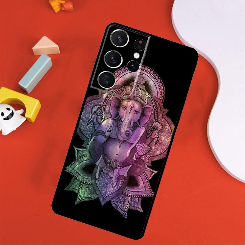 Ganesh Elephant God Phone Case For Samsung Galaxy S25 Ultra S9 S10 S20 S21 FE S22 S23 S24 Plus S24 Ultra Cover