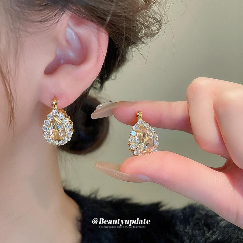 

Французские свежие элегантные модные серьги с цирконием для женщин