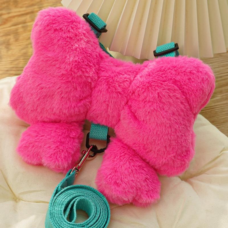 Pet Bow, Chest and Back Strap, Leash, Dog Walking Rope, Dog and Cat Going Out Chest and Back Cat Supplies, Collar