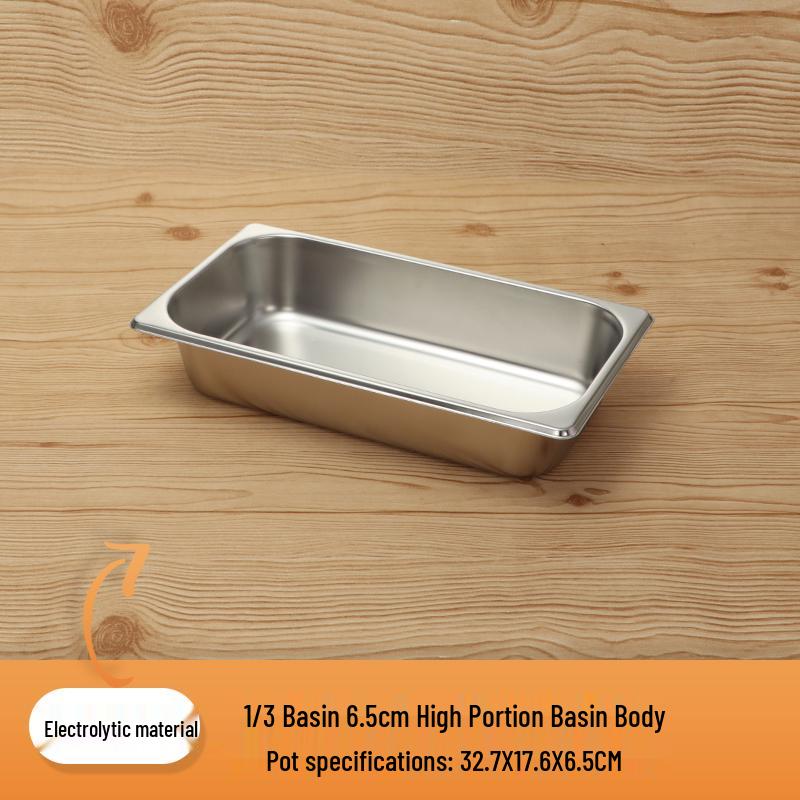 Rectangular Stainless Steel Serving Pans with Lids - Ideal for Mala Tang, Vegetables, Milk Tea, and Ice Cream