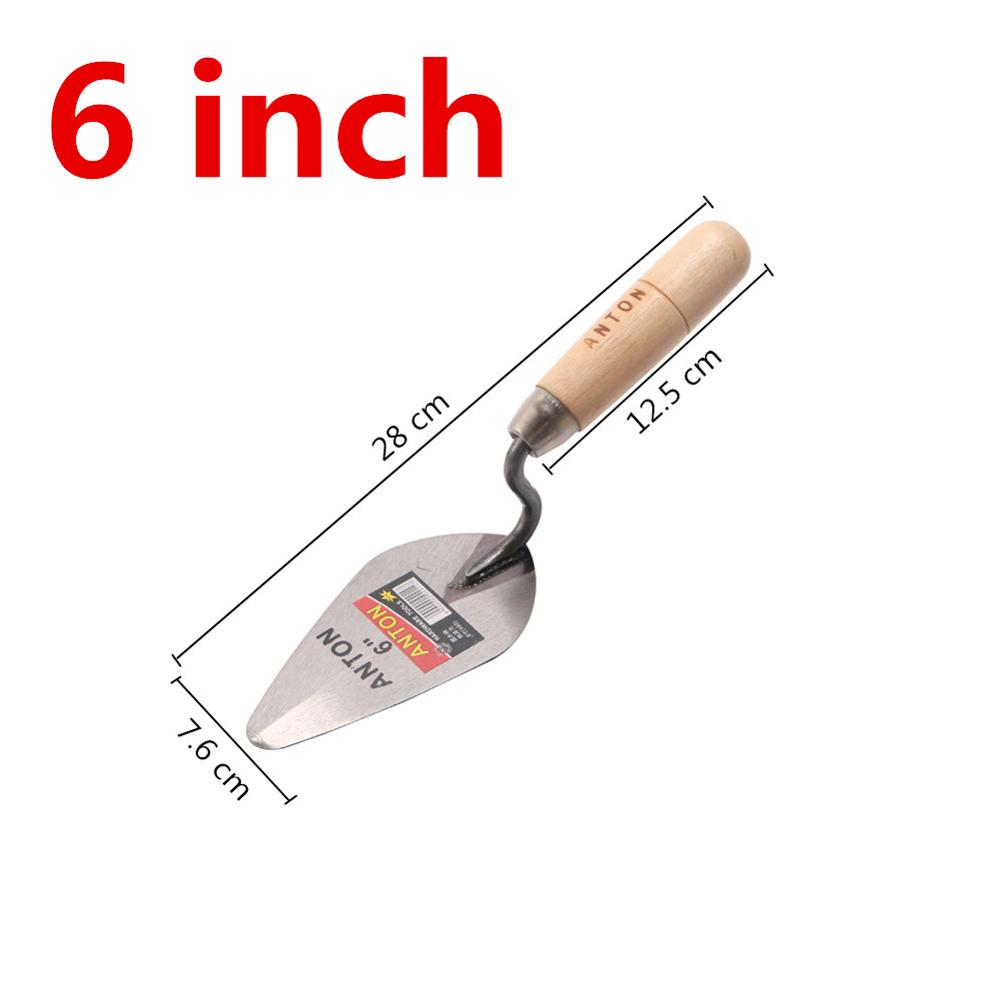 

50# Carbon Steel Trowel Garden Floor Road Concrete Stepping Driveway DIY Pavement Brick Trowel With Cement And Mortar 6/7 Inch