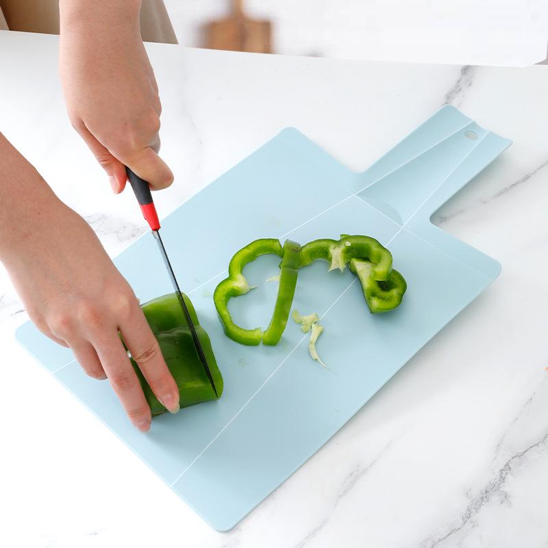 Foldable Plastic Cutting Board - Easy Clean Kitchen Fruit & Salad Prep Board