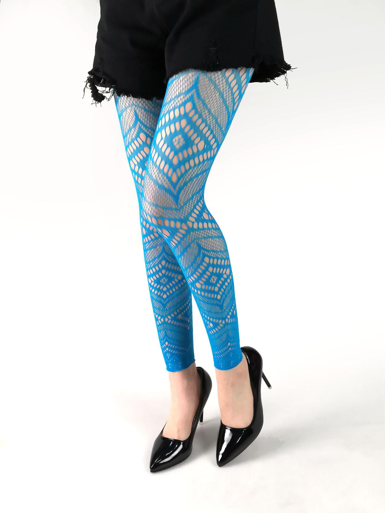 

Модные Ночные Комнаты для Преподавания Носки с Сеткой в Виде Бабочек Прозрачные Колготки Чулки Женские Черные Сексуальные Рыбацкие Сети Носки One size небесно-голубой