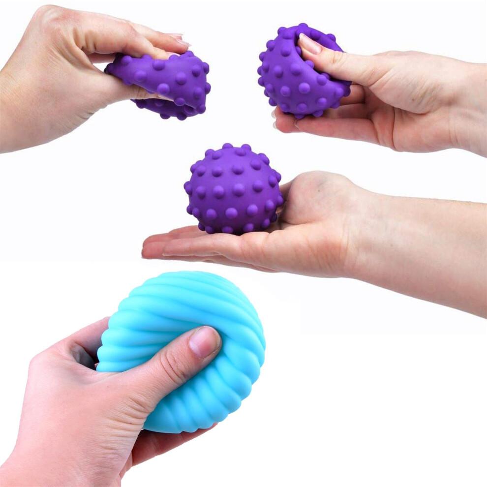6 Piece First Baby Ball Set Baby Hand Massage Multi Textured Sensory Soft Balls