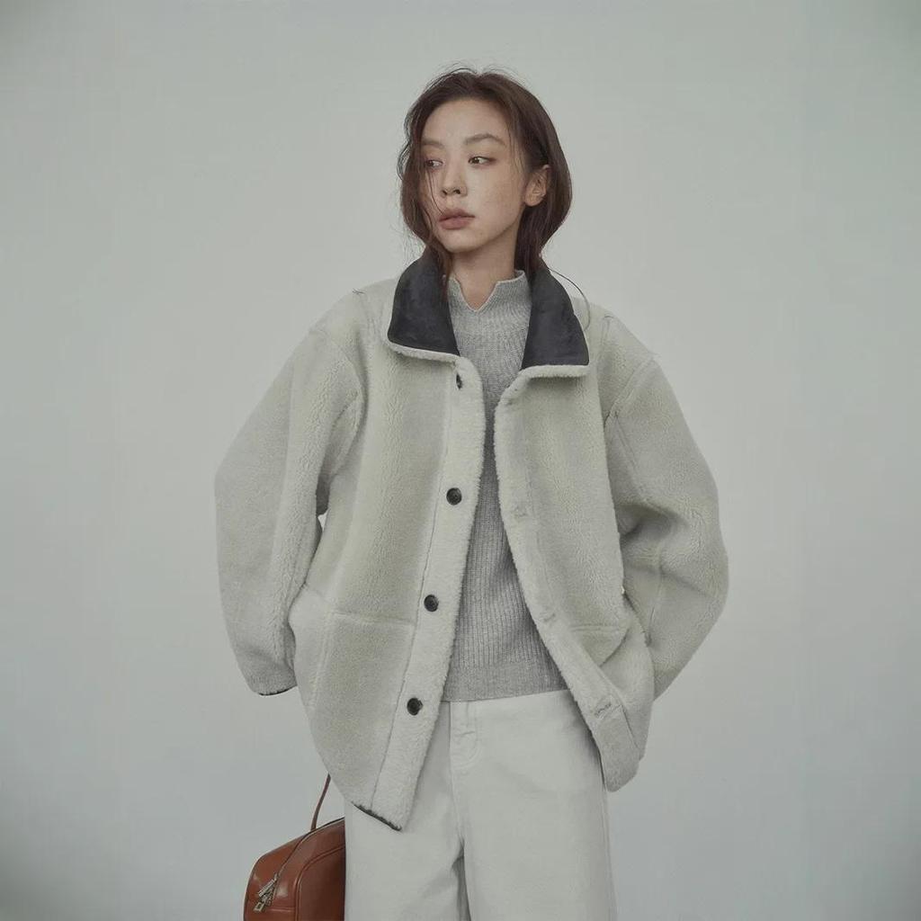 Love and Nancy 2024 Winter Thick Suede & Fur Retro Jacket - Warm, Loose-Fit, All-Match Design